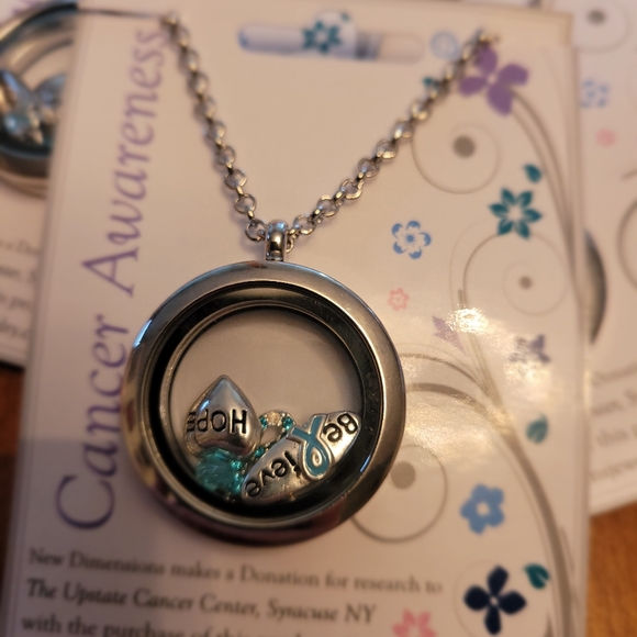 Cancer awareness Floating charm locket - Picture 5 of 7